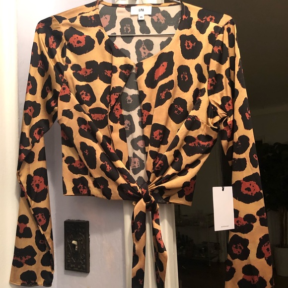 LPA leopard silk top - Picture 3 of 3